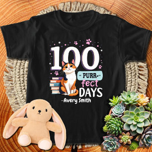 T-Shirt 100 Jours De Filles De Chat À L'École 100E Jour