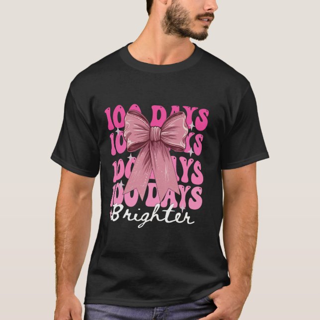 T-shirt 100 Jours de filles de l'école Coquette Bow 100e J (Devant)