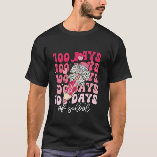 T-shirt 100 Jours de filles de l'école Coquette Bow 100e J