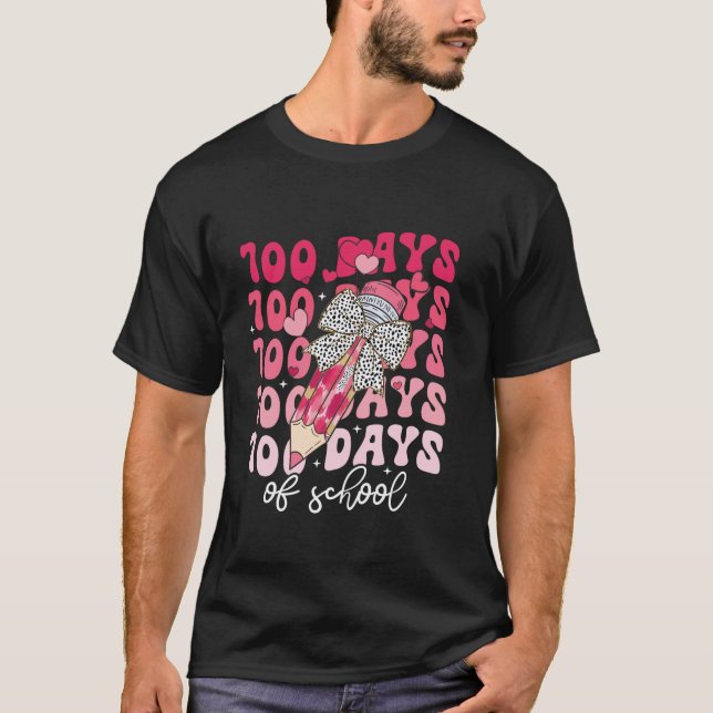 T-shirt 100 Jours de filles de l'école Coquette Bow 100e J (Devant)