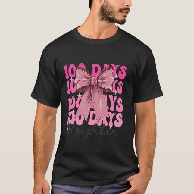 T-shirt 100 Jours de filles de l'école Coquette Bow 100e J (Devant)