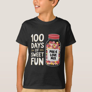 T-shirt 100 Jours De Fun Sucré Mignonne Enseignante De Fil