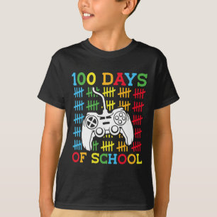 T-shirt 100 Jours de Jeux Vidéo de l'école Contrôleur Jeu 