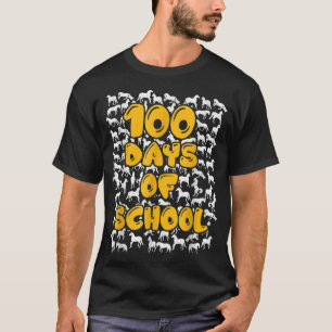 T-shirt 100 Jours de l'école cheval mustang mascotte T-shi