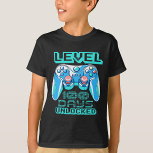 T-shirt 100 Jours De L'École Déverrouillé Video Game Contr