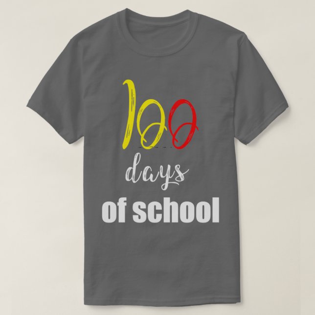 T-shirt 100 Jours de l'école drôle conception d'idée 1 (Design devant)