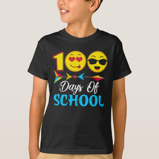 T-shirt 100 Jours de l'école Emoji Chemise (Devant)