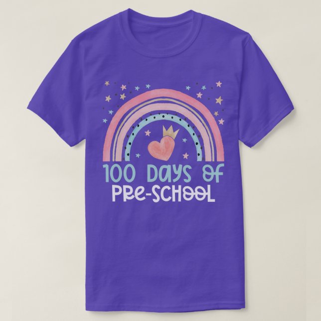 T-shirt 100 jours de l'école Enseignant préscolaire (Design devant)