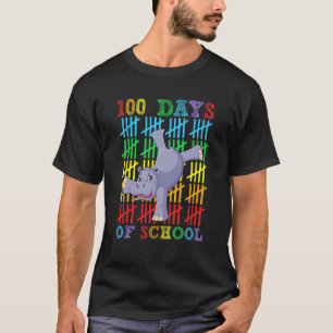 T-shirt 100 Jours de l'école Hippo garçons filles 100e Jou