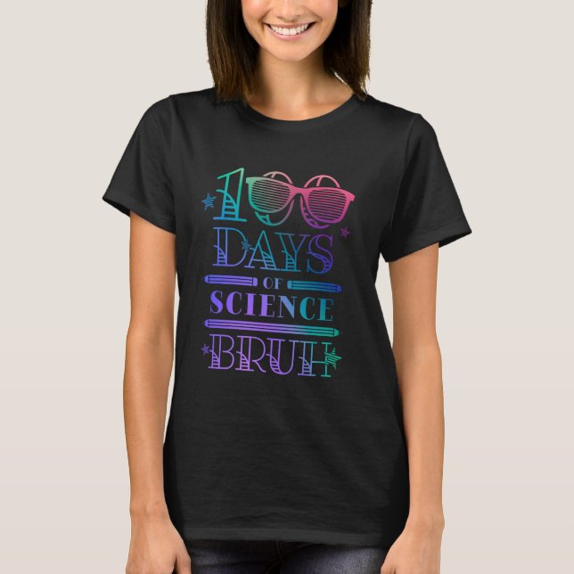 T-shirt 100 Jours de l'école Sciences Enseignant étudiant  (Devant)