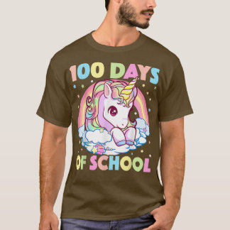 T-shirt 100 Jours de l'école Unicorn Filles Enseignante 10
