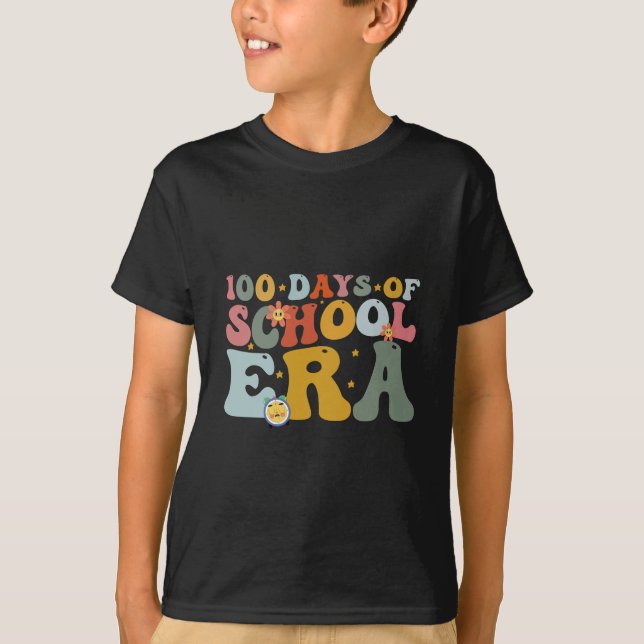 T-shirt 100 Jours De L'Ère Scolaire Enseignant Super Enfan (Devant)