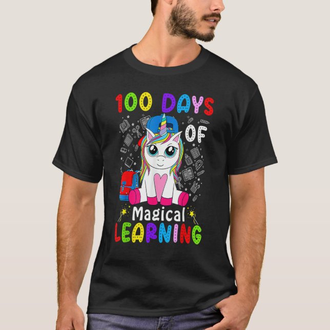 T-shirt 100 Jours de Magical Learning School Smarter Dabbi (Devant)
