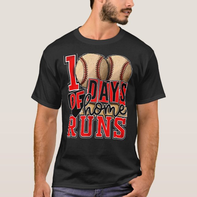 T-shirt 100 Jours De Maison Exécute Des Fans De Baseball J (Devant)
