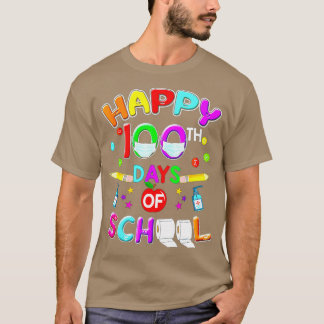 T-shirt 100 Jours De Masque Scolaire Enseignant Et Étudian