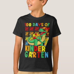 T-shirt 100 Jours De Maternelle Dinosaure 100E Jour De