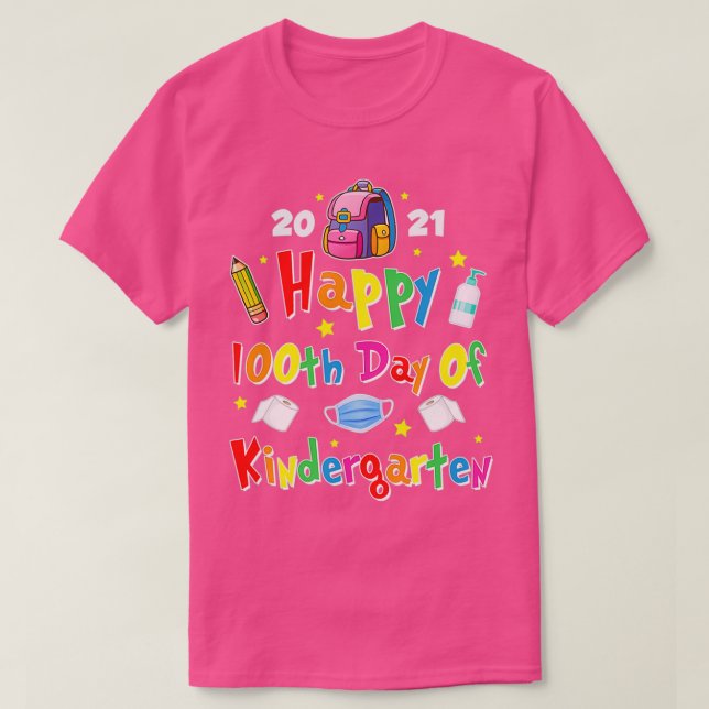 T-shirt 100 Jours De Maternelle École Cadeaux Étudiants Te (Design devant)