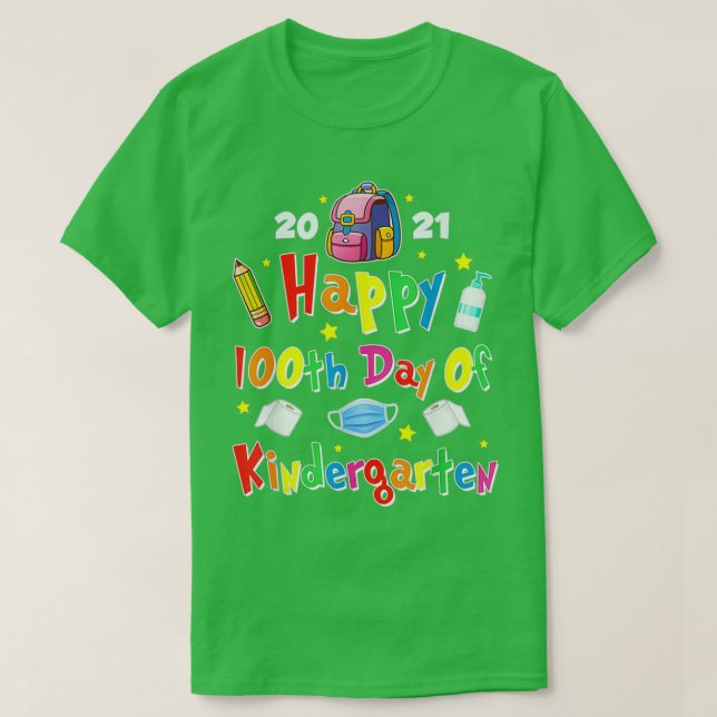 T-shirt 100 Jours De Maternelle École Cadeaux Étudiants Te (Design devant)