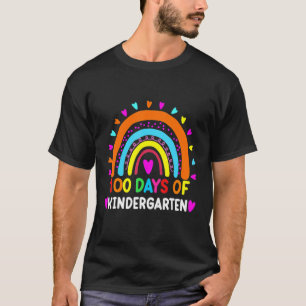 T-shirt 100 Jours De Maternelle École Rainbow Enseignant S