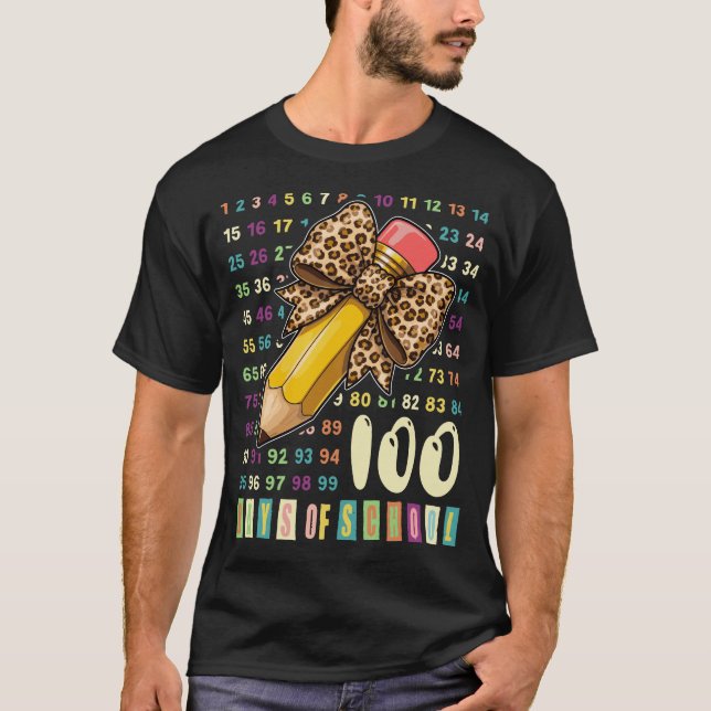 T-shirt 100 jours de mathématiques pour les enseignants fi (Devant)