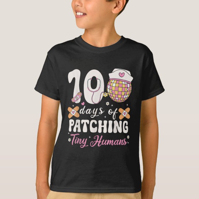 T-shirt 100 Jours De Patching Minuscules Humains 100 Jours (Devant)
