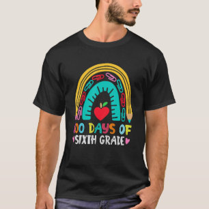 T-shirt 100 jours de professeur d'école de sixième plus in