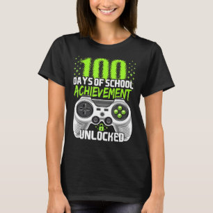 T-shirt 100 Jours De Réussite De L'École Jeu Vidéo Déverro