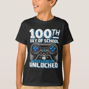 T-shirt 100 Jours De Réussite De L'École Jeu Vidéo Déverro
