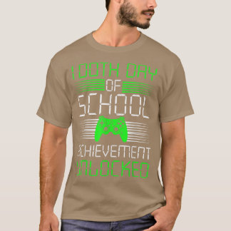 T-shirt 100 Jours de réussite scolaire Jeu vidéo déverroui