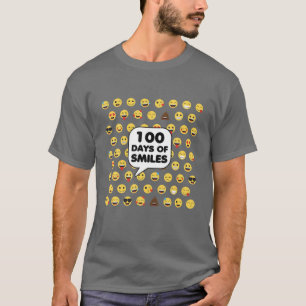 T-shirt 100 Jours De Sourires Emoji Filles En Tenue 100E J