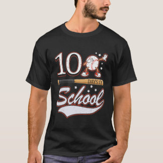 T-shirt 100 Jours De Sport Scolaire Jeu De Baseball Joueur