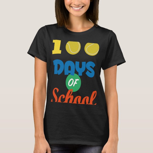 T-shirt 100 Jours De Tennis Scolaire 100 Jours Plus Smarte (Devant)