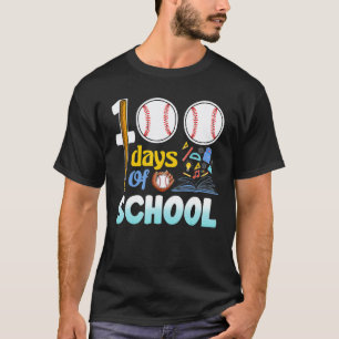 T-shirt 100 jours d'école 100e jour baseball professeur ét