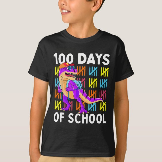 T-shirt 100 Jours D'École 100E Jour Dino (Devant)
