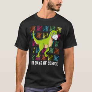 T-shirt 100 Jours D'école 100ème Jour Dino Rex Élève Ensei