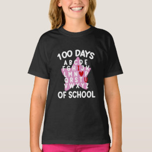T-shirt 100 jours d'école Alphabet 100ème jour Enseignant 