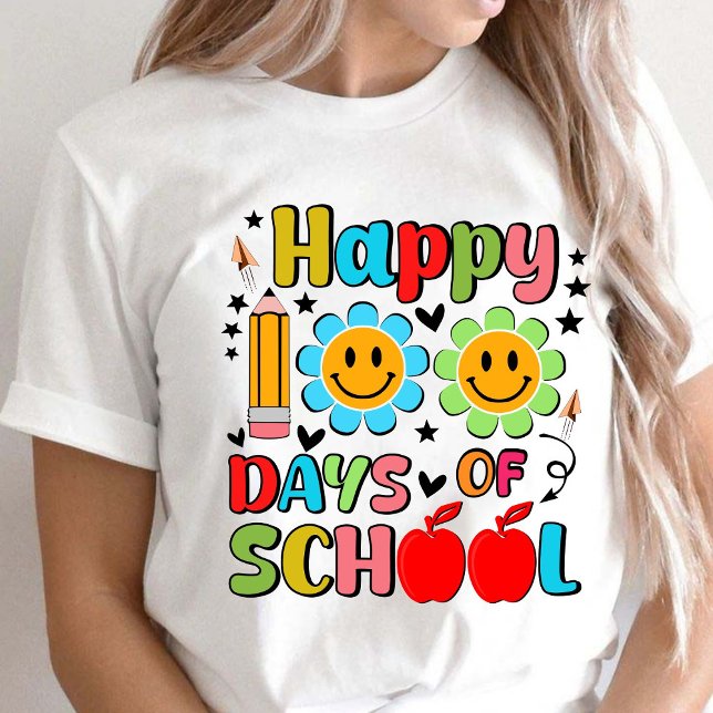 T-shirt 100 jours d'école. appréciation du professeur .pro (happy 100 days of school shirt, teacher gift, teacher appreciation gifts, teachers gift shirts)