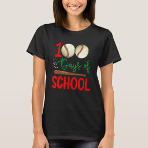 T-shirt 100 Jours D'école Baseball 100ème Jour D'école Ens