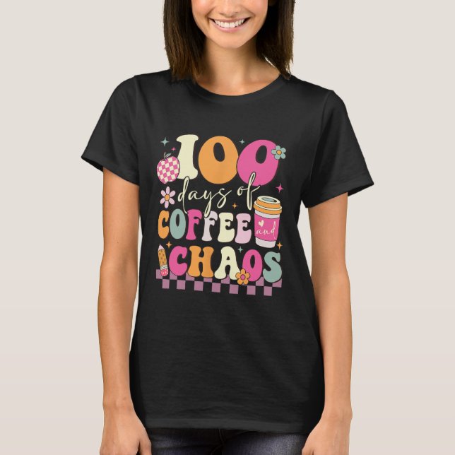 T-shirt 100 Jours D'École Café Lover 100E Jour De L'École (Devant)