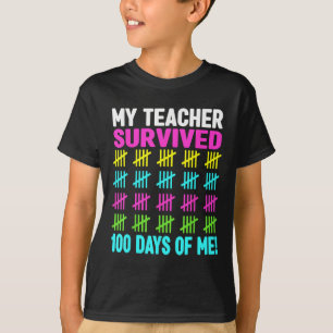 T-shirt 100 Jours D'École Chemises Filles Enfants 100e Jou