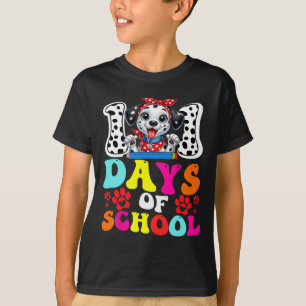 T-shirt 100 Jours D'École Chien Dalmatien 100 Jours Plus I