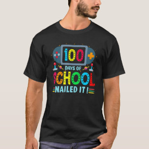 T-shirt 100 jours d'école cloué il jeu vidéo jardin d'enfa