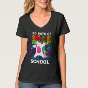 T-shirt 100 Jours D'École Dabbing Unicorne 100 Jours Smart