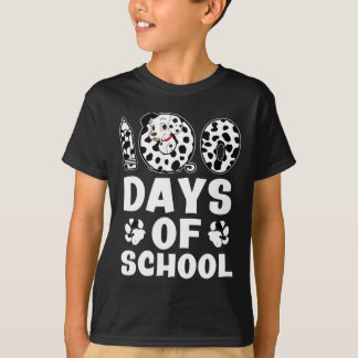 T-shirt 100 Jours D'École Dalmatienne Chien Garçons Filles