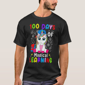 T-shirt 100 jours d'école d'apprentissage magique Plus int