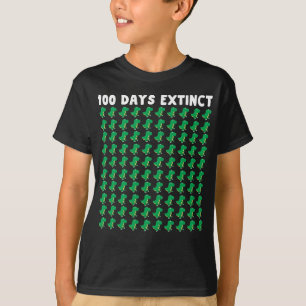 T-shirt 100 jours d'école de dinosaures disparus trex drôl