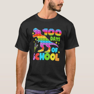 T-shirt 100 Jours D'école Dinosaure Pop it Enseignant Enfa