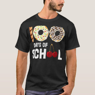 T-shirt 100 Jours D'École Donut Cherry Enseignant Étudiant