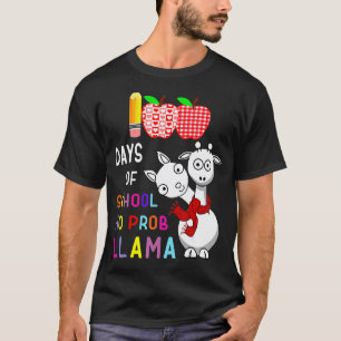 T-shirt 100 jours d'école drôle Pas de problème Lama Ensei