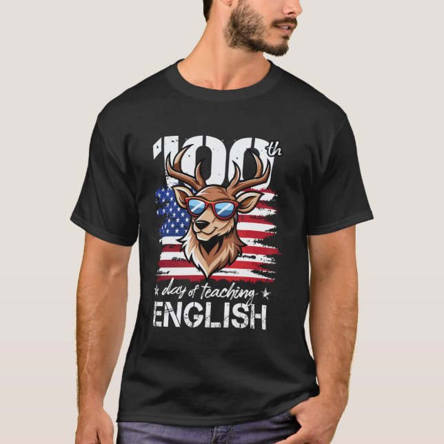 T-shirt 100 jours d'école Élémentaire Élève Enseignant 100 (Devant)
